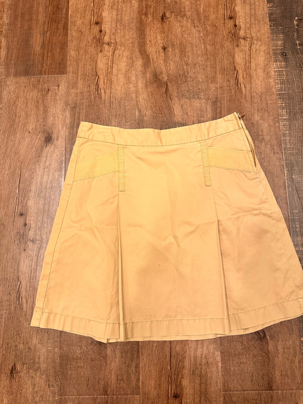 J crew classic twill pleat detail  A-Line Skirt size 4 khaki